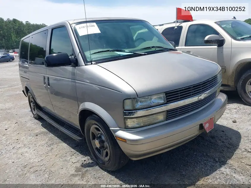 2004 Chevrolet Astro VIN: 1GNDM19X34B100252 Lot: 45075500