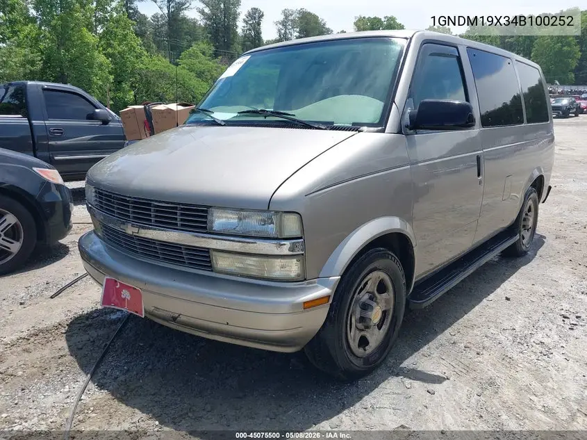 2004 Chevrolet Astro VIN: 1GNDM19X34B100252 Lot: 45075500