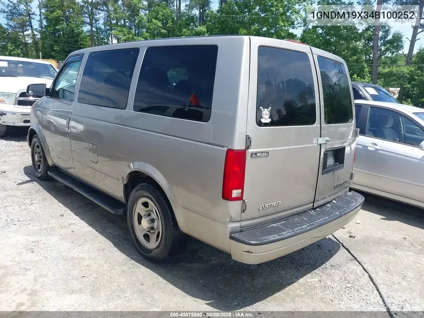 2004 Chevrolet Astro VIN: 1GNDM19X34B100252 Lot: 45075500