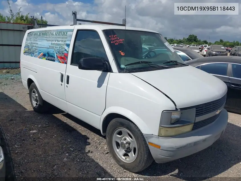 2005 Chevrolet Astro VIN: 1GCDM19X95B118443 Lot: 45178741