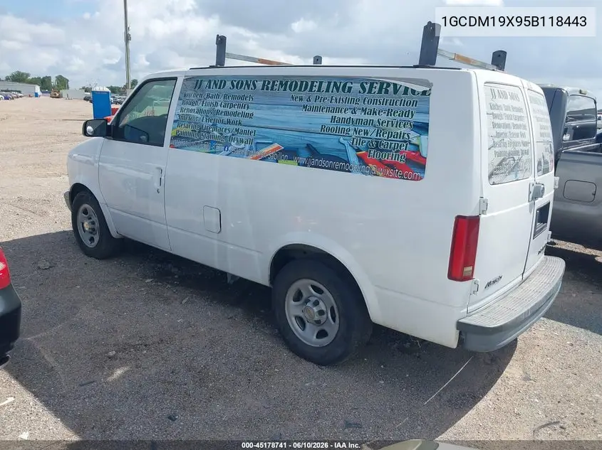 2005 Chevrolet Astro VIN: 1GCDM19X95B118443 Lot: 45178741