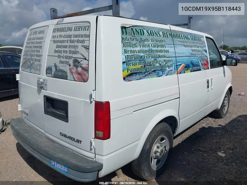 2005 Chevrolet Astro VIN: 1GCDM19X95B118443 Lot: 45178741