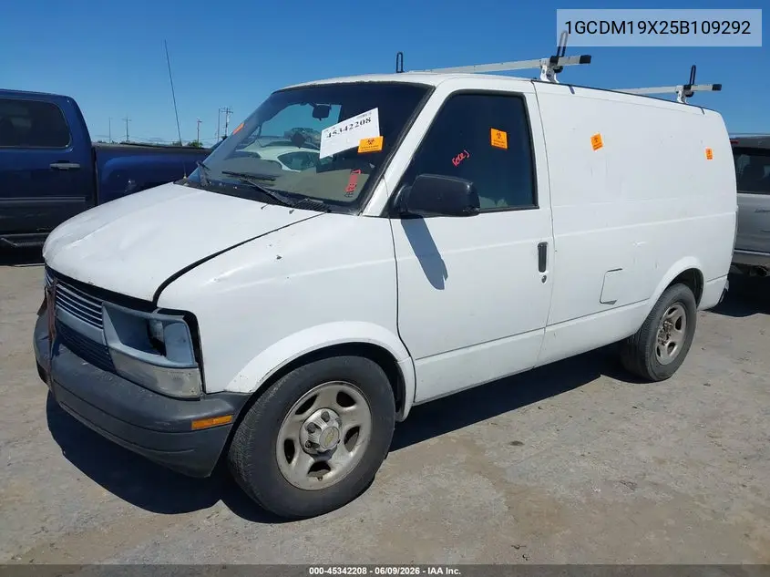 2005 Chevrolet Astro VIN: 1GCDM19X25B109292 Lot: 45342208