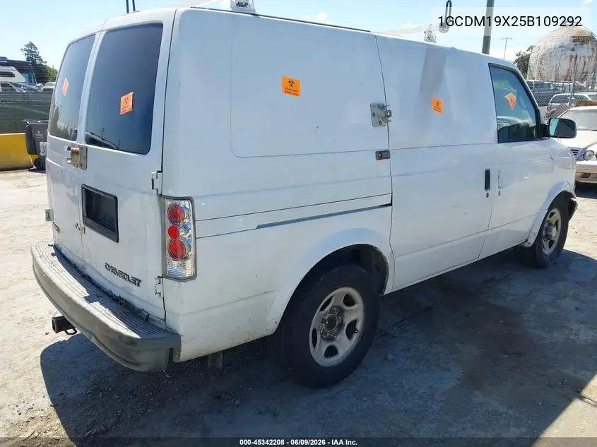 2005 Chevrolet Astro VIN: 1GCDM19X25B109292 Lot: 45342208