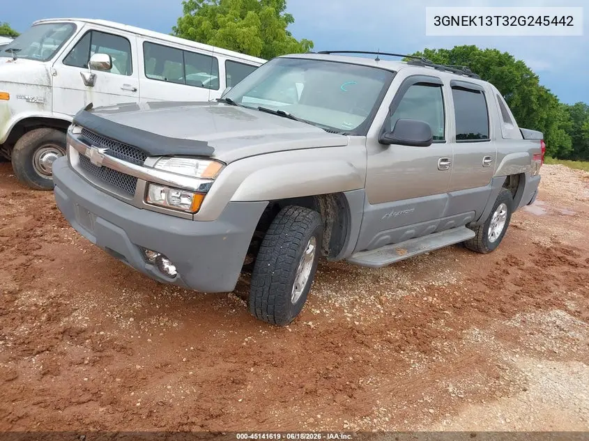 2002 Chevrolet Avalanche 1500 VIN: 3GNEK13T32G245442 Lot: 45141619