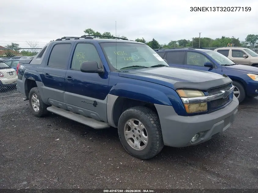2002 Chevrolet Avalanche 1500 VIN: 3GNEK13T32G277159 Lot: 45167248