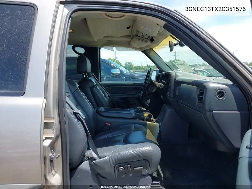 2002 Chevrolet Avalanche 1500 VIN: 3GNEC13TX2G351576 Lot: 45239958