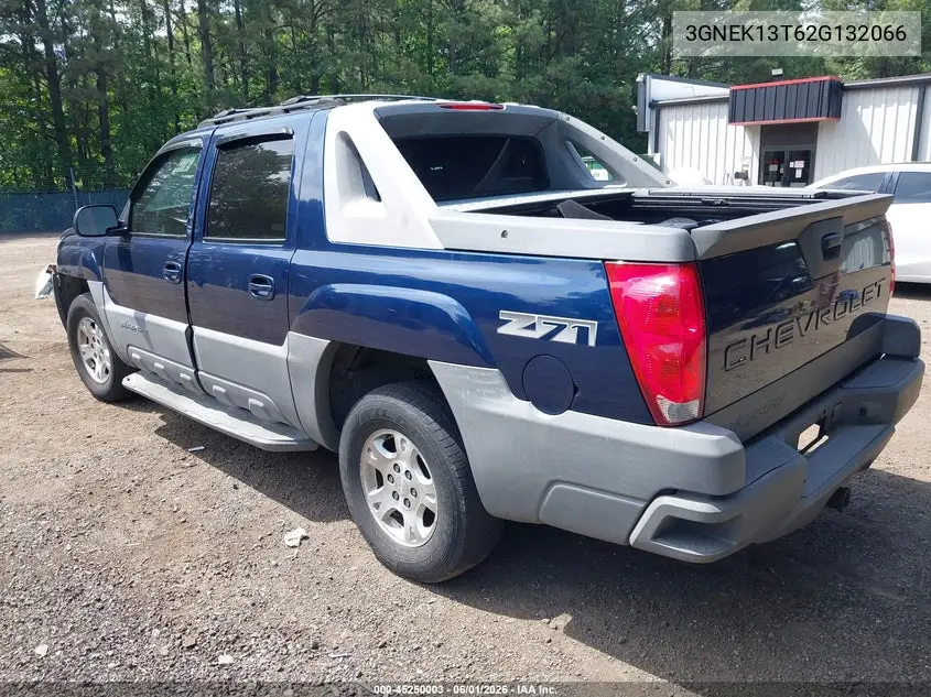 2002 Chevrolet Avalanche 1500 VIN: 3GNEK13T62G132066 Lot: 45250003