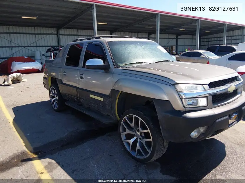 2002 Chevrolet Avalanche 1500 VIN: 3GNEK13T82G127631 Lot: 45269144