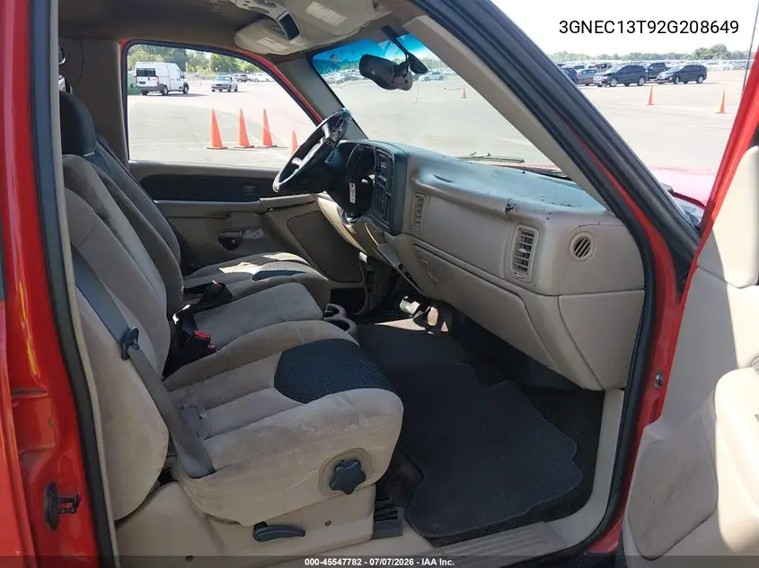 2002 Chevrolet Avalanche 1500 VIN: 3GNEC13T92G208649 Lot: 45547782