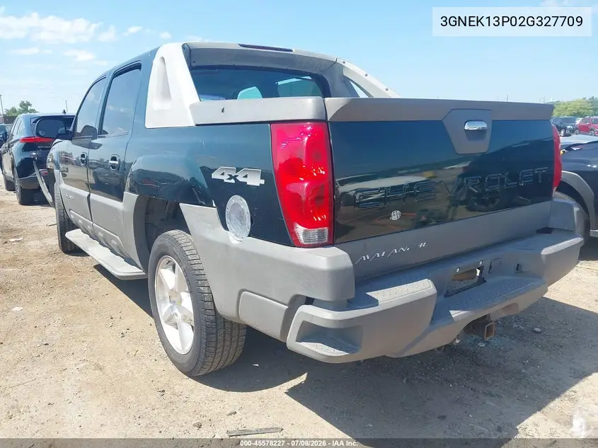 2002 Chevrolet Avalanche VIN: 3GNEK13P02G327709 Lot: 45578227