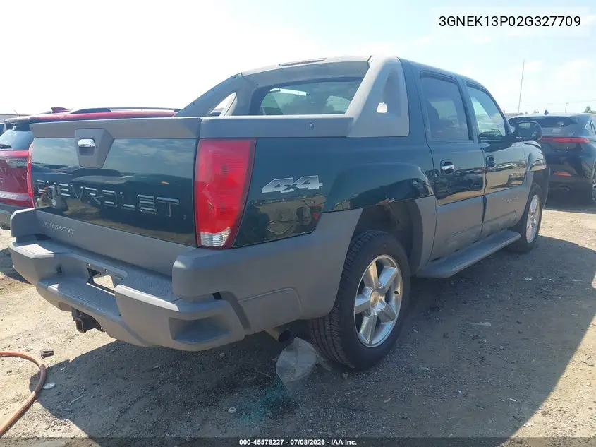 2002 Chevrolet Avalanche VIN: 3GNEK13P02G327709 Lot: 45578227