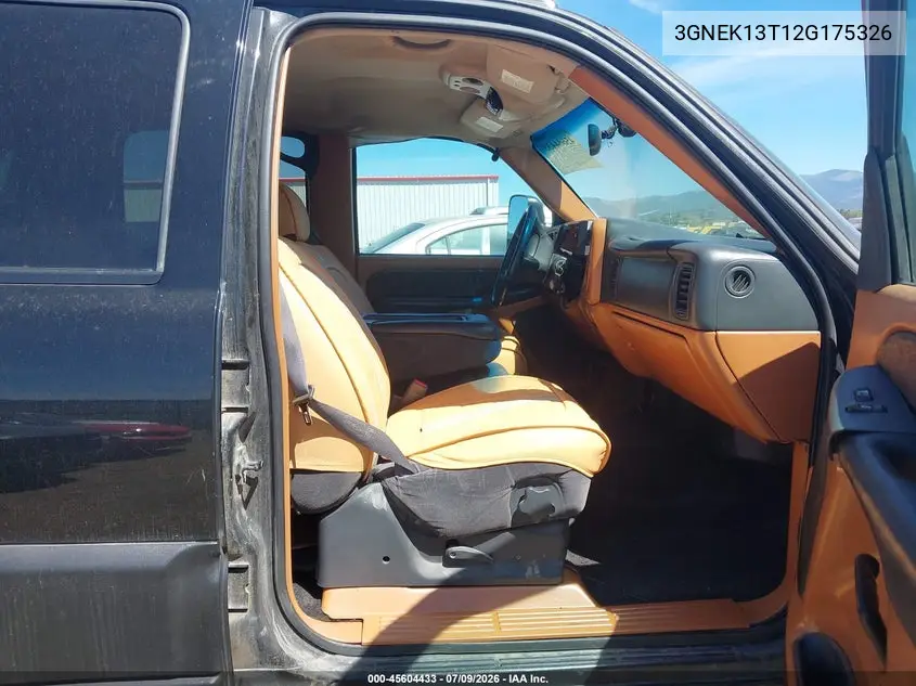 2002 Chevrolet Avalanche 1500 VIN: 3GNEK13T12G175326 Lot: 45604433