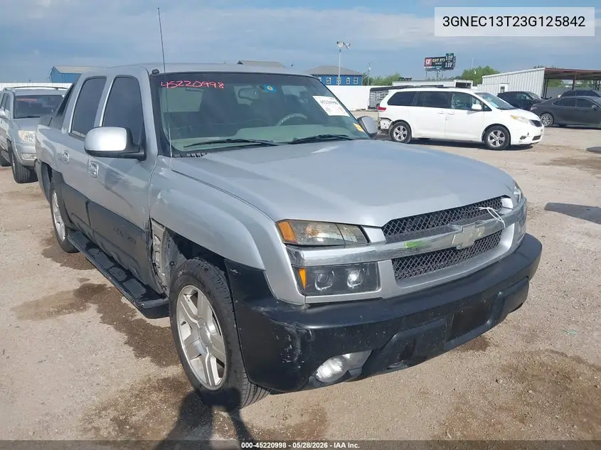 2003 Chevrolet Avalanche 1500 VIN: 3GNEC13T23G125842 Lot: 45220998