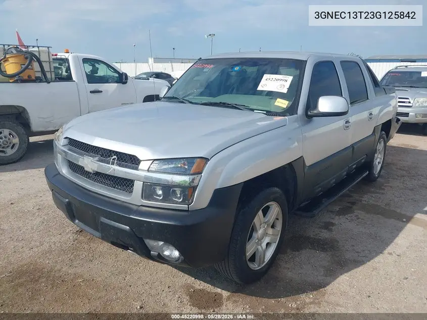 2003 Chevrolet Avalanche 1500 VIN: 3GNEC13T23G125842 Lot: 45220998