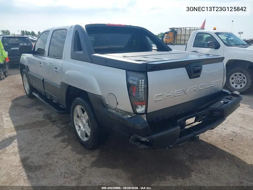 2003 Chevrolet Avalanche 1500 VIN: 3GNEC13T23G125842 Lot: 45220998