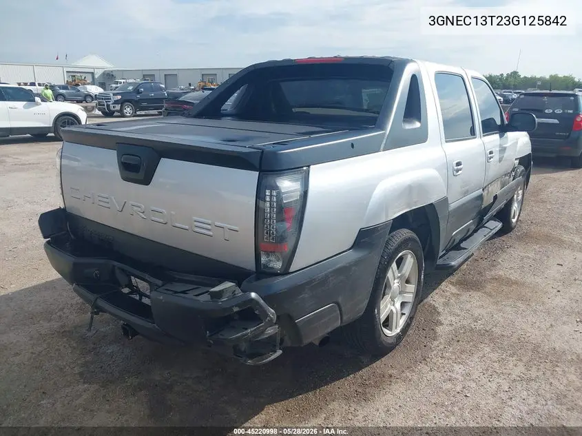 2003 Chevrolet Avalanche 1500 VIN: 3GNEC13T23G125842 Lot: 45220998