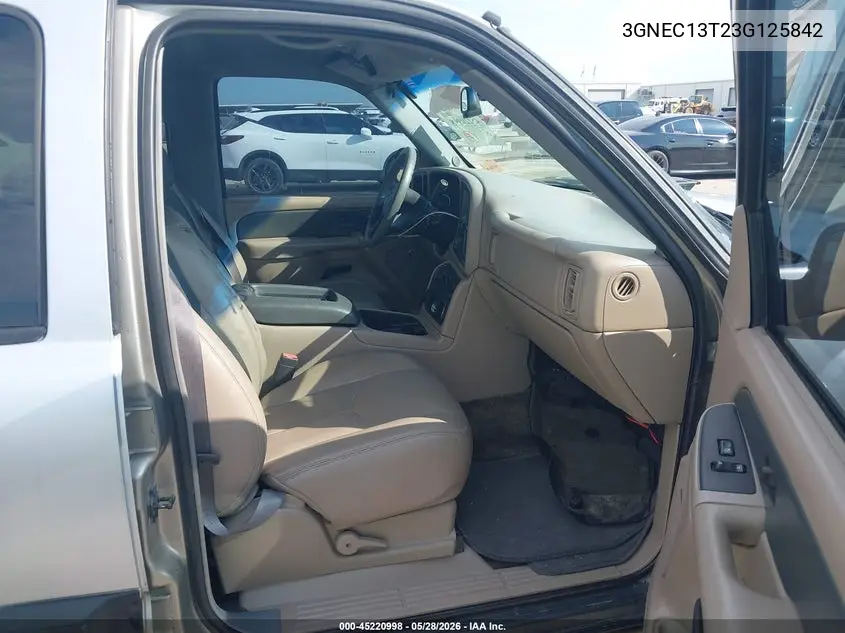 2003 Chevrolet Avalanche 1500 VIN: 3GNEC13T23G125842 Lot: 45220998
