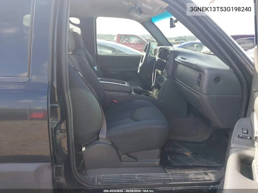 2003 Chevrolet Avalanche 1500 VIN: 3GNEK13T53G198240 Lot: 45302630