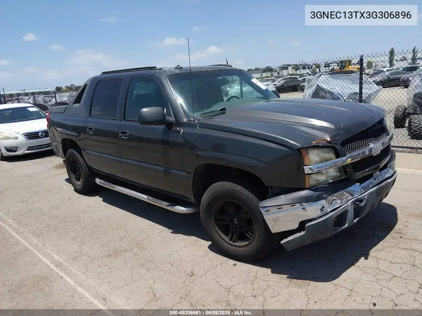 2003 Chevrolet Avalanche 1500 VIN: 3GNEC13TX3G306896 Lot: 45306661