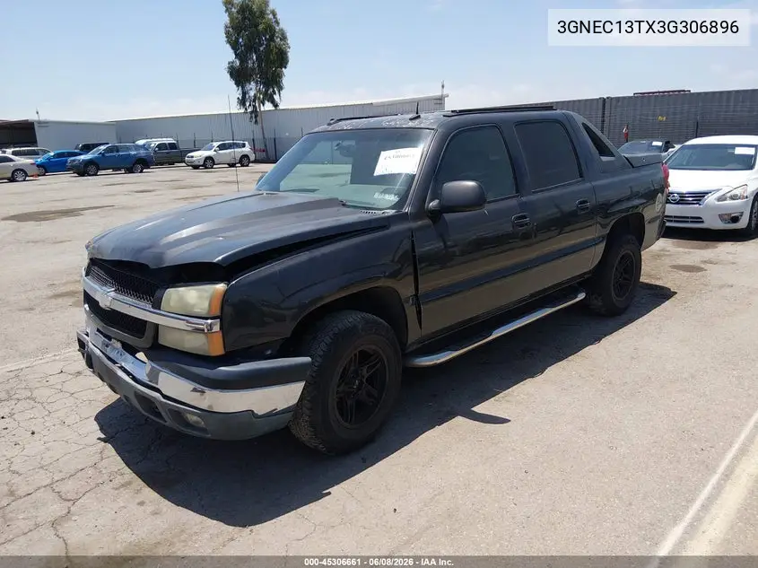 2003 Chevrolet Avalanche 1500 VIN: 3GNEC13TX3G306896 Lot: 45306661