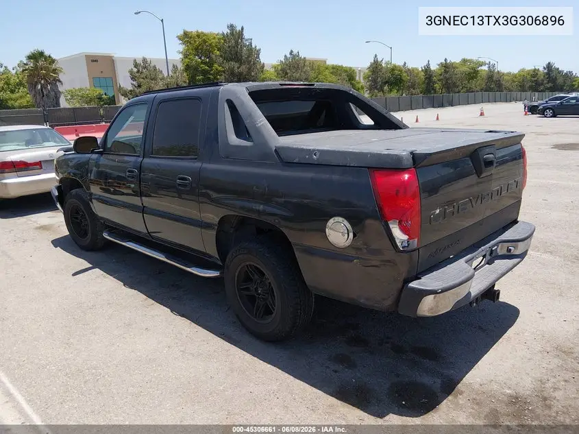 2003 Chevrolet Avalanche 1500 VIN: 3GNEC13TX3G306896 Lot: 45306661