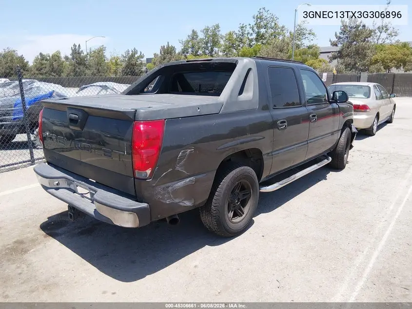 2003 Chevrolet Avalanche 1500 VIN: 3GNEC13TX3G306896 Lot: 45306661