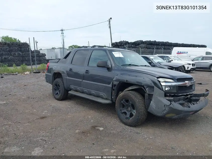 2003 Chevrolet Avalanche 1500 VIN: 3GNEK13T83G101354 Lot: 45323906