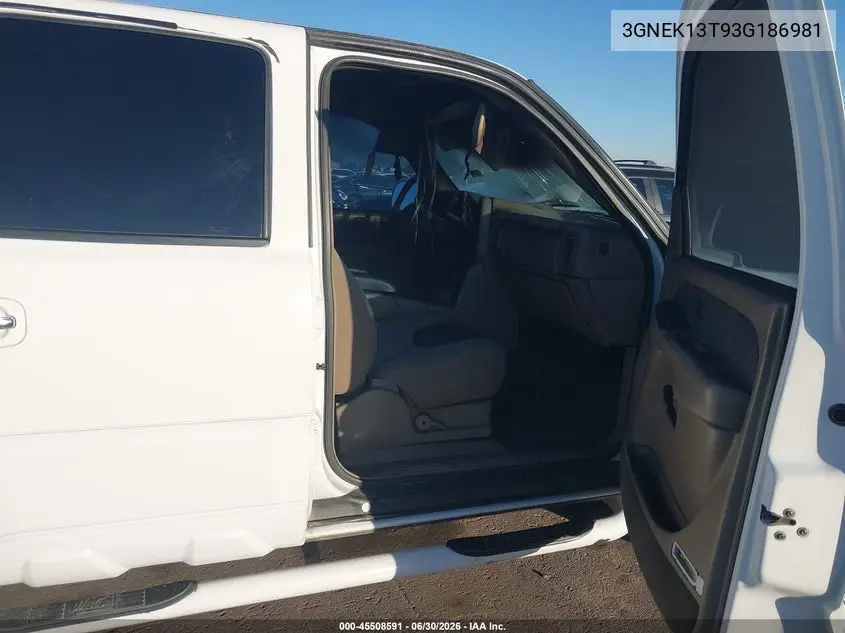 2003 Chevrolet Avalanche 1500 VIN: 3GNEK13T93G186981 Lot: 45508591