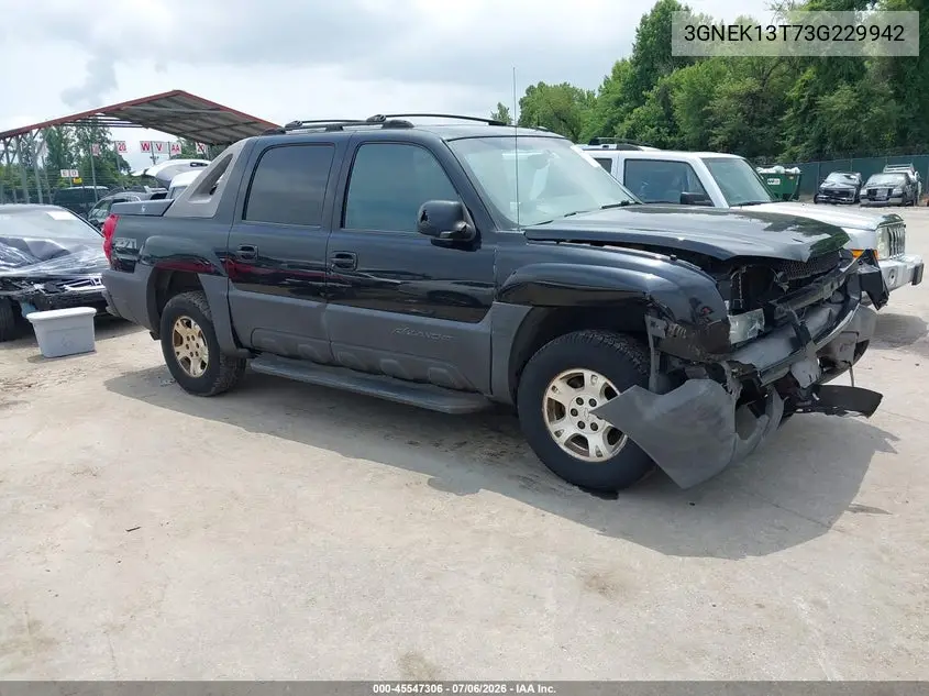 2003 Chevrolet Avalanche 1500 VIN: 3GNEK13T73G229942 Lot: 45547306