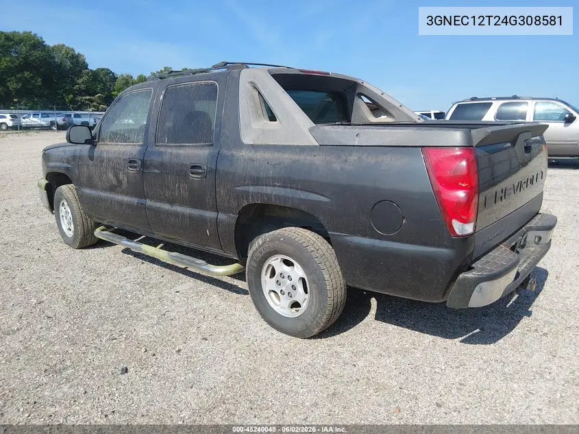 2004 Chevrolet Avalanche 1500 VIN: 3GNEC12T24G308581 Lot: 45240048