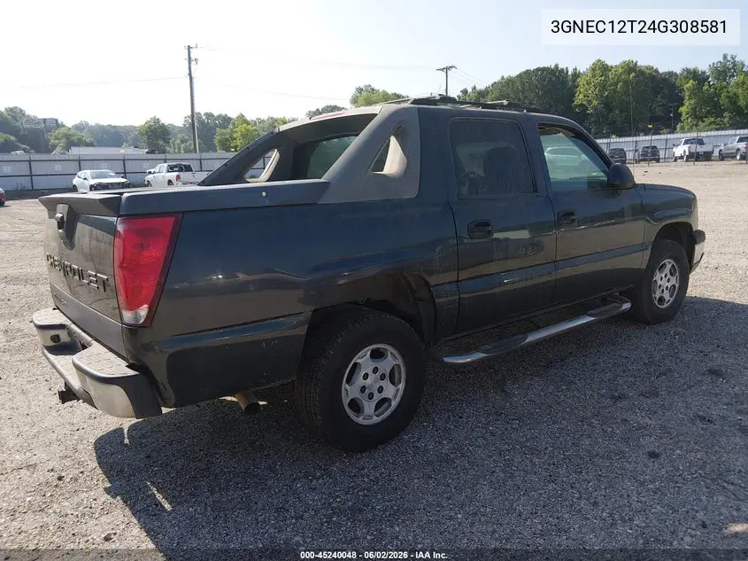 2004 Chevrolet Avalanche 1500 VIN: 3GNEC12T24G308581 Lot: 45240048