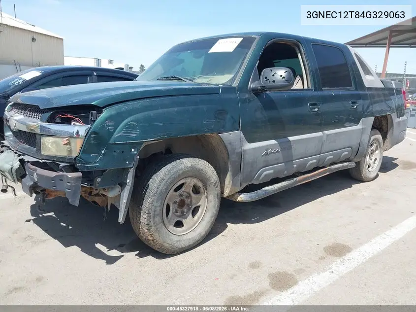 2004 Chevrolet Avalanche 1500 VIN: 3GNEC12T84G329063 Lot: 45327918