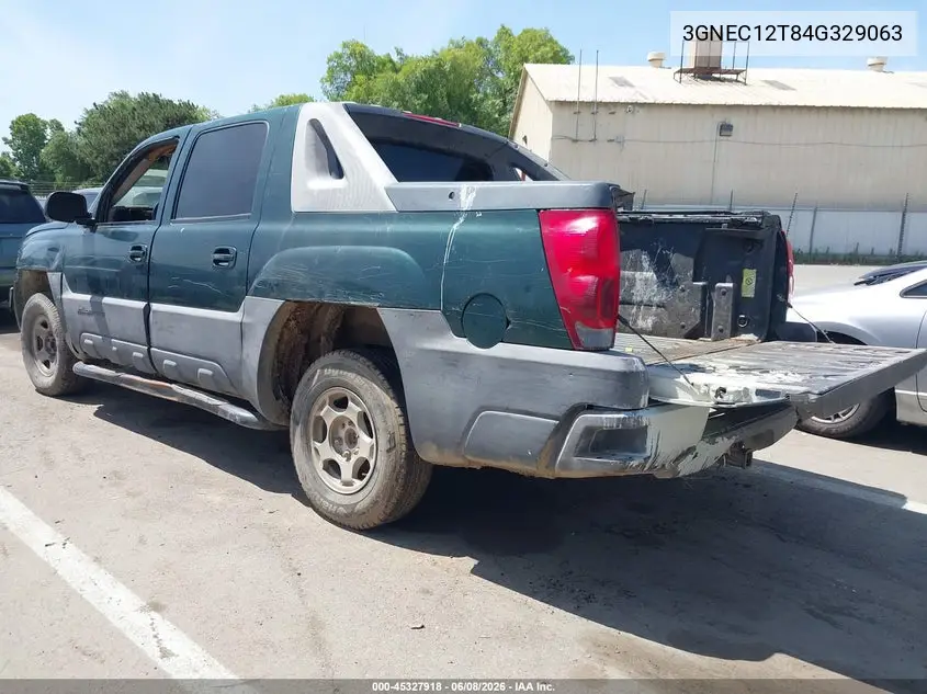 2004 Chevrolet Avalanche 1500 VIN: 3GNEC12T84G329063 Lot: 45327918