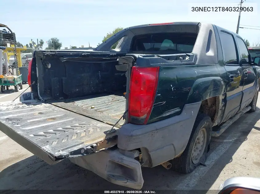 2004 Chevrolet Avalanche 1500 VIN: 3GNEC12T84G329063 Lot: 45327918