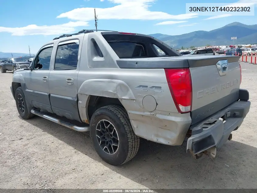 2004 Chevrolet Avalanche 1500 VIN: 3GNEK12T44G232302 Lot: 45399586