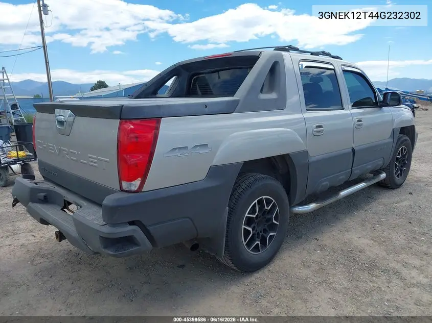 2004 Chevrolet Avalanche 1500 VIN: 3GNEK12T44G232302 Lot: 45399586