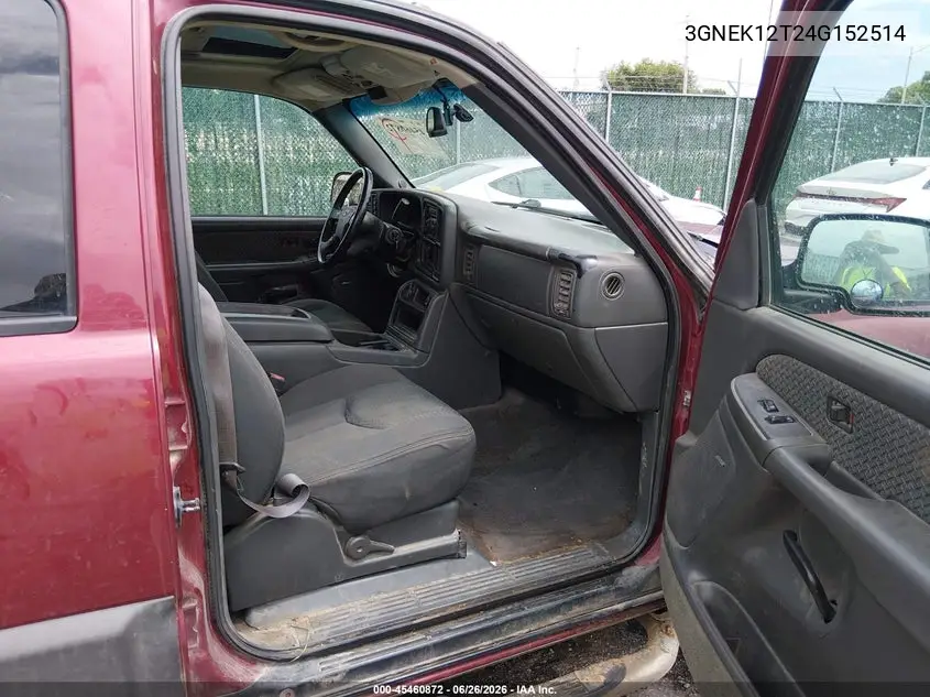 2004 Chevrolet Avalanche 1500 VIN: 3GNEK12T24G152514 Lot: 45460872