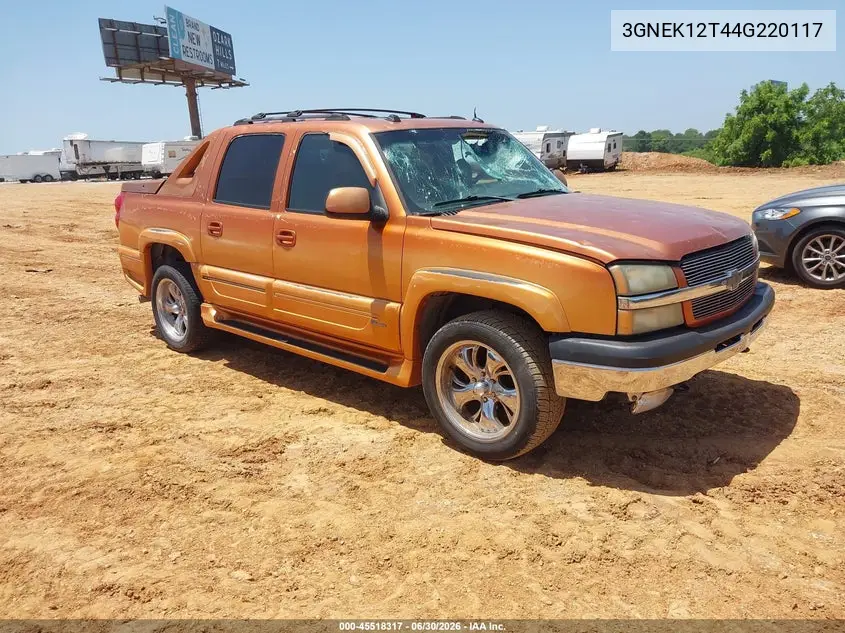 2004 Chevrolet Avalanche 1500 VIN: 3GNEK12T44G220117 Lot: 45518317