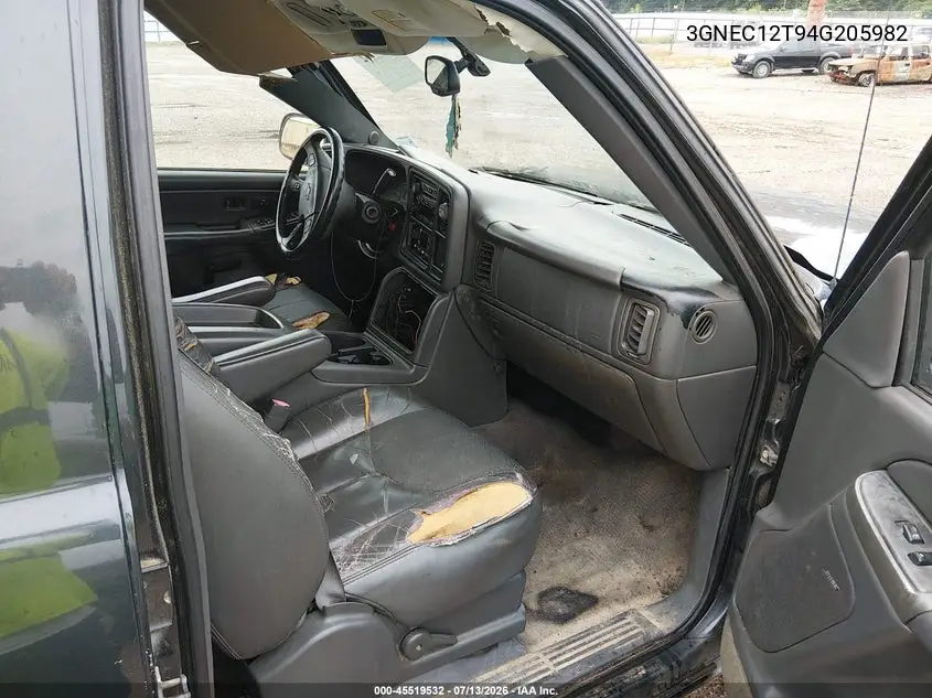 2004 Chevrolet Avalanche 1500 VIN: 3GNEC12T94G205982 Lot: 45519532