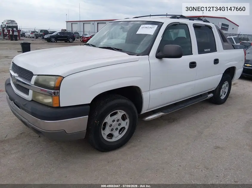 2004 Chevrolet Avalanche 1500 VIN: 3GNEC12T34G147660 Lot: 45582447