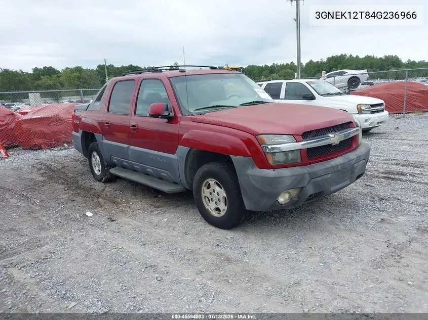 2004 Chevrolet Avalanche 1500 VIN: 3GNEK12T84G236966 Lot: 45594003