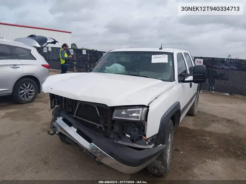 2004 Chevrolet Avalanche 1500 VIN: 3GNEK12T94G334713 Lot: 45643373