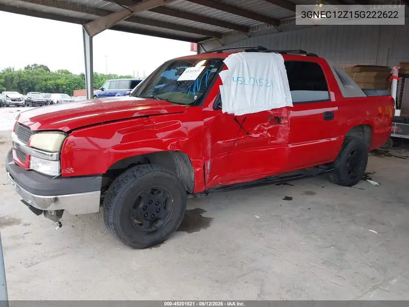 2005 Chevrolet Avalanche 1500 Ls VIN: 3GNEC12Z15G222622 Lot: 45201521