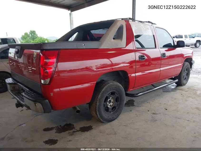 2005 Chevrolet Avalanche 1500 Ls VIN: 3GNEC12Z15G222622 Lot: 45201521