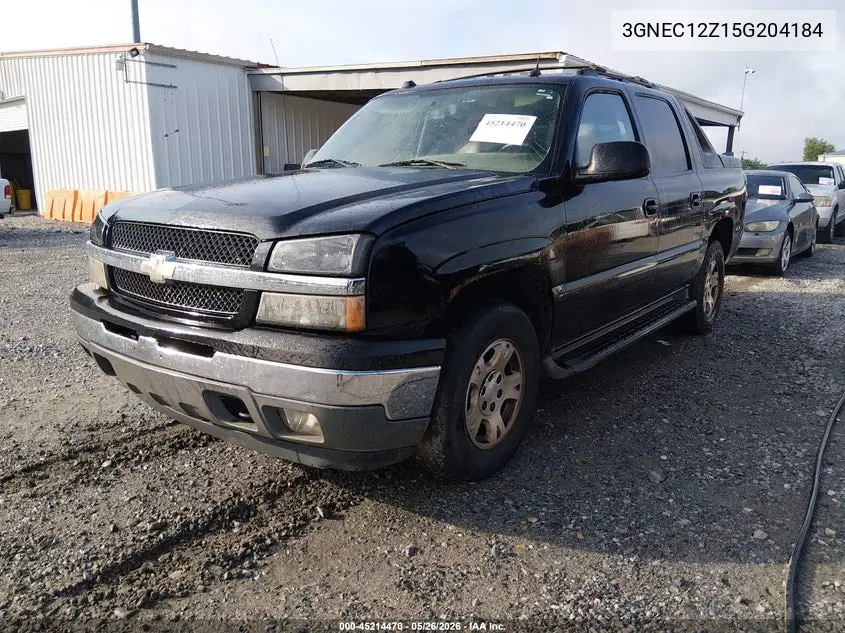2005 Chevrolet Avalanche 1500 Z66 VIN: 3GNEC12Z15G204184 Lot: 45214470