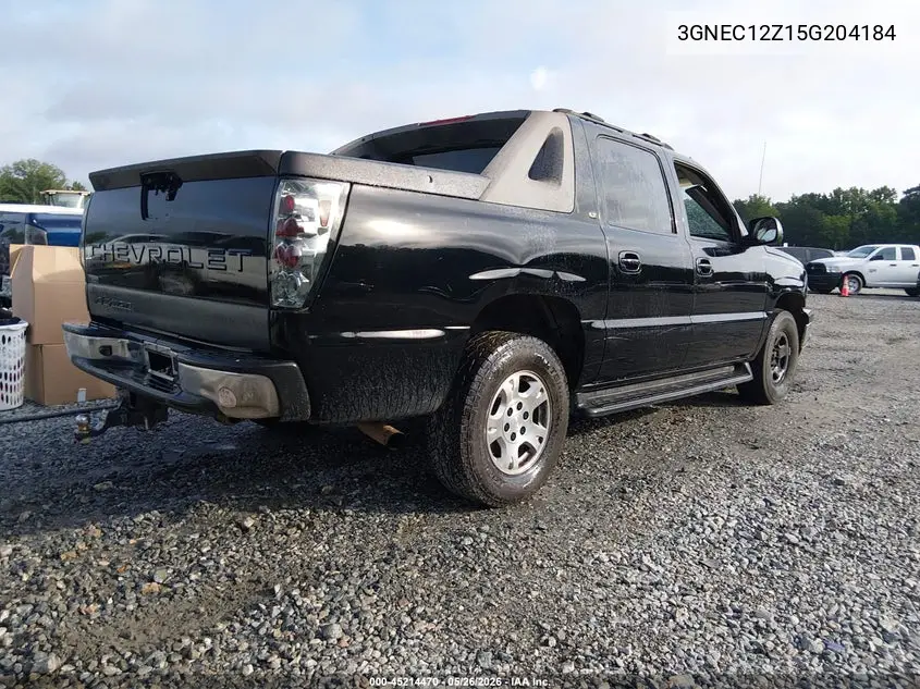 2005 Chevrolet Avalanche 1500 Z66 VIN: 3GNEC12Z15G204184 Lot: 45214470