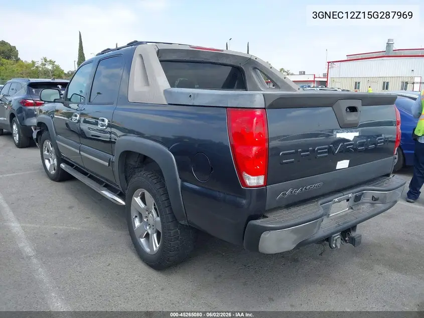 2005 Chevrolet Avalanche 1500 Z66 VIN: 3GNEC12Z15G287969 Lot: 45265080