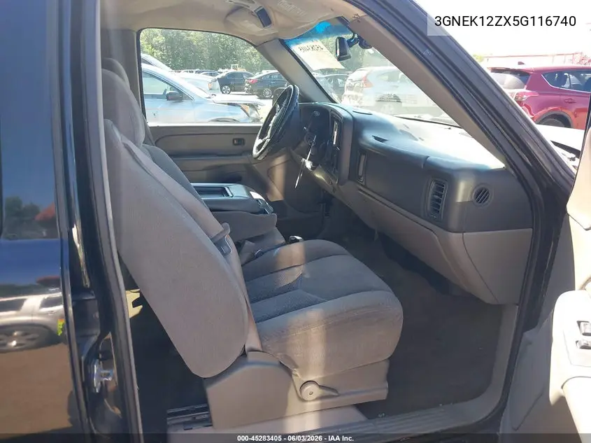 2005 Chevrolet Avalanche 1500 Z71 VIN: 3GNEK12ZX5G116740 Lot: 45283405