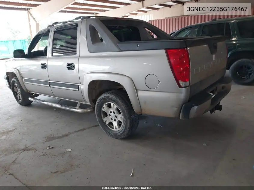 2005 Chevrolet Avalanche 1500 Z66 VIN: 3GNEC12Z35G176467 Lot: 45324266